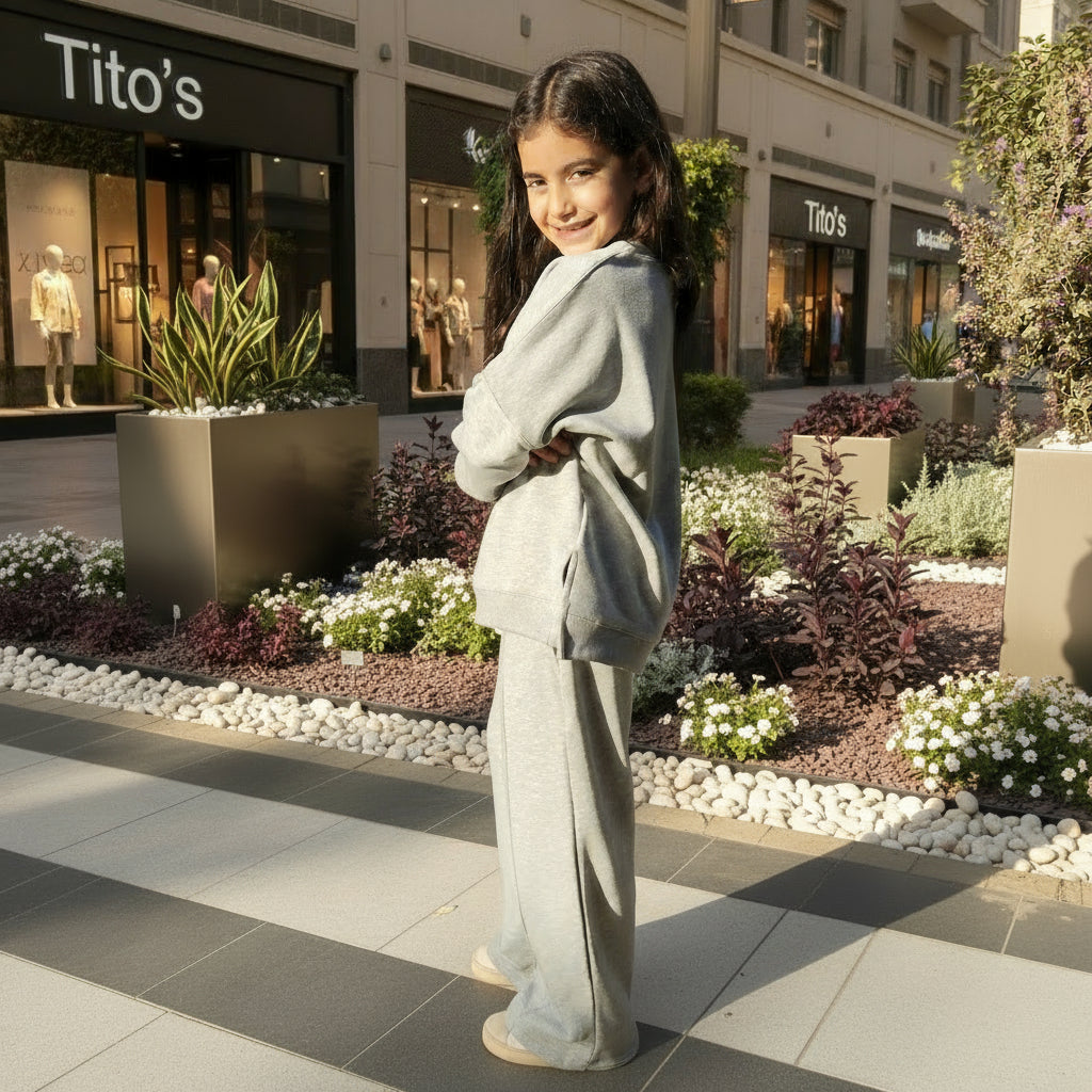 Person standing in open air mall