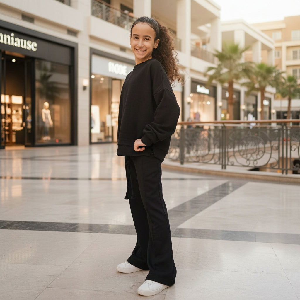 Person standing outdoors on open air mall