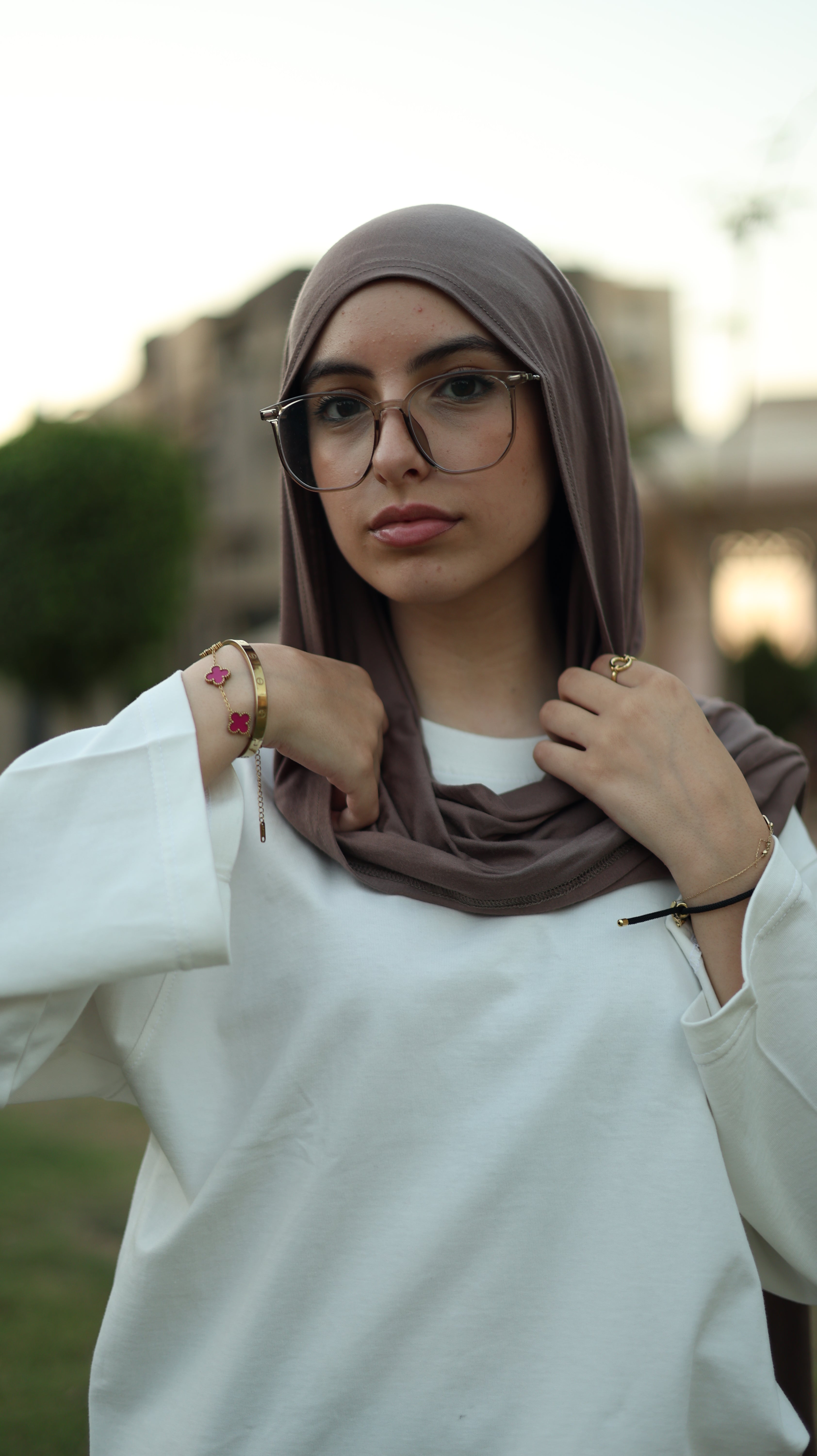 Box-fit, long sleeve T-shirt