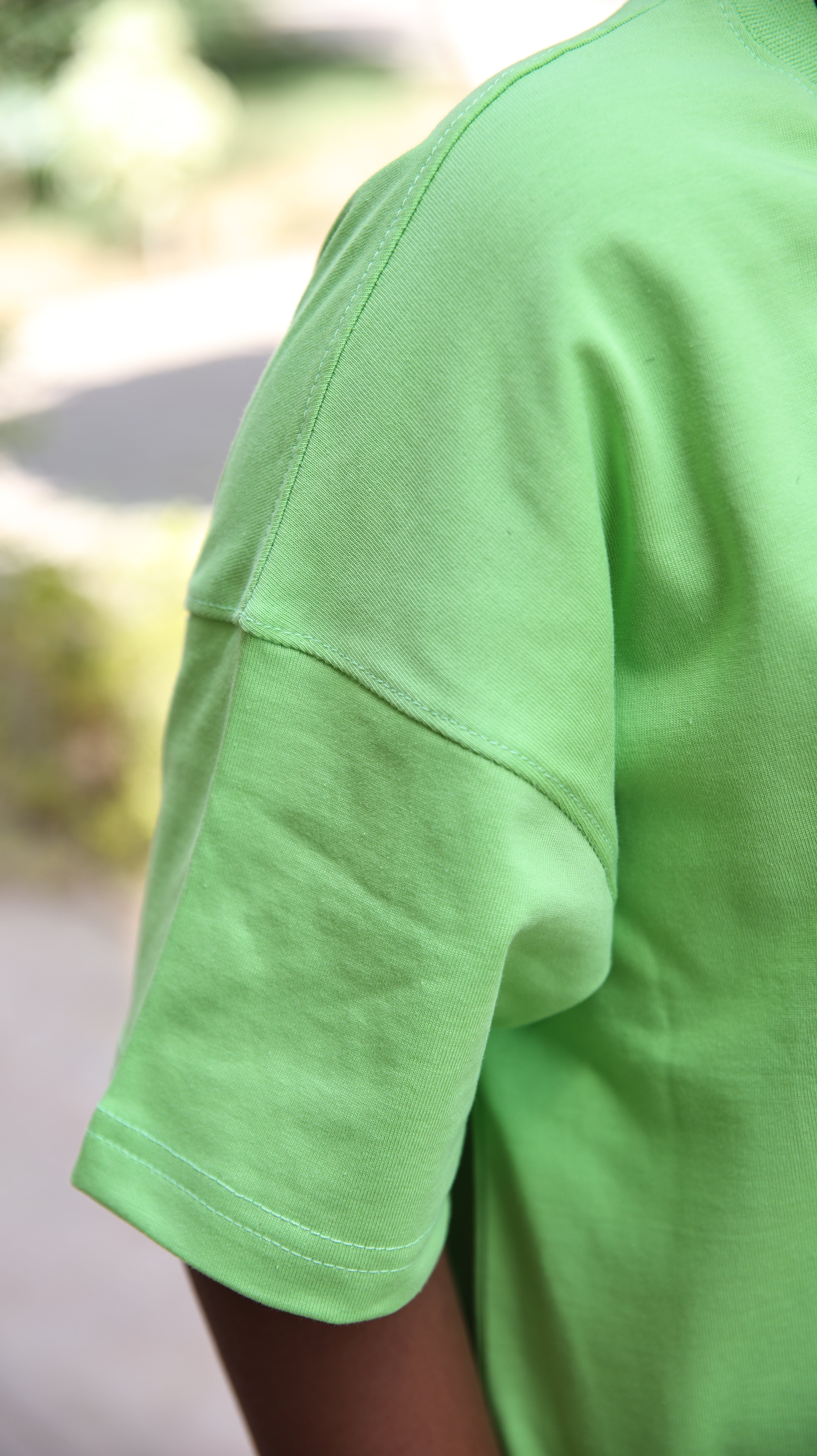 Kids box-fit T-shirts Neon Green