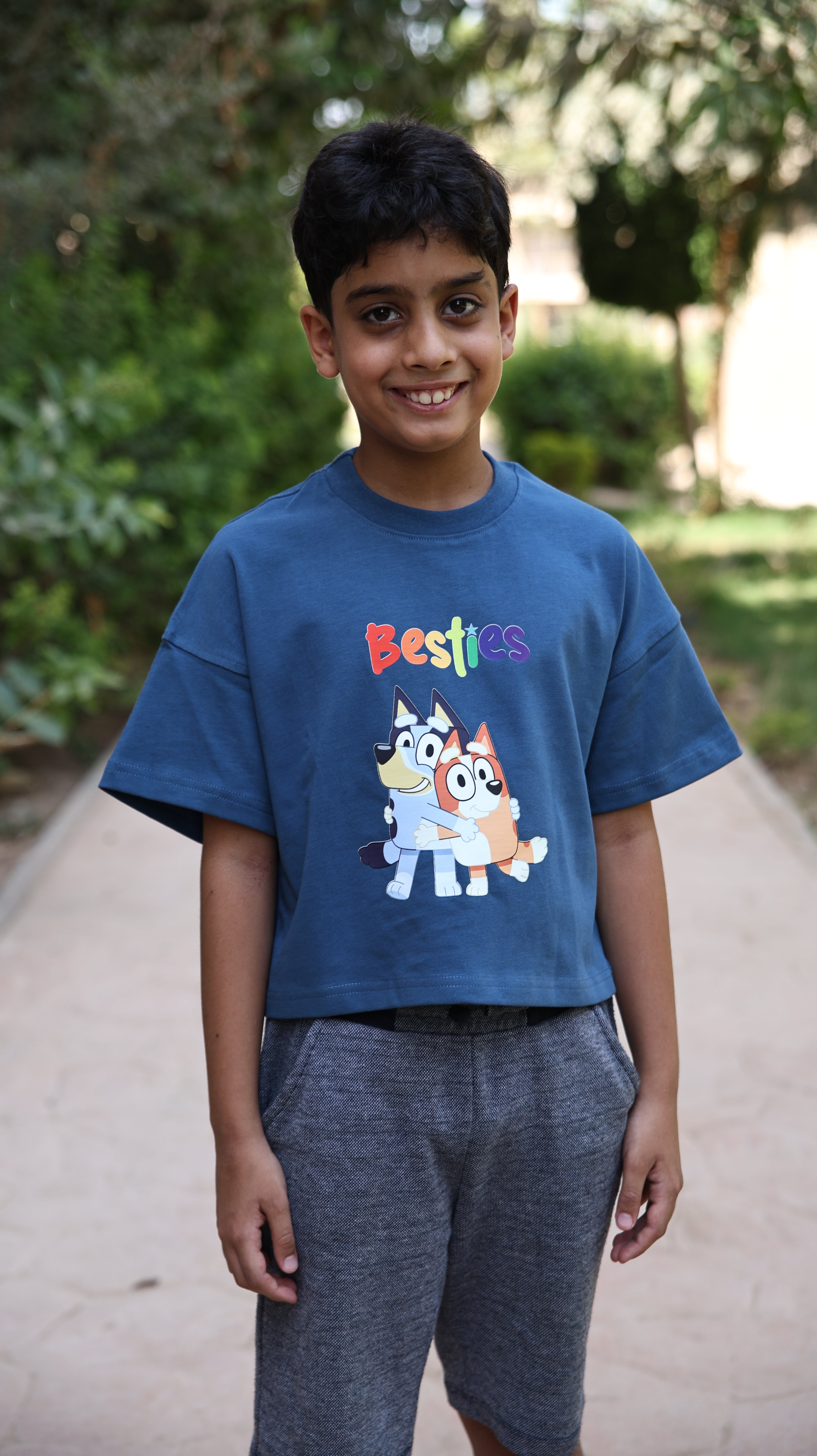 Kids box-fit T-Shirt Premium Blue