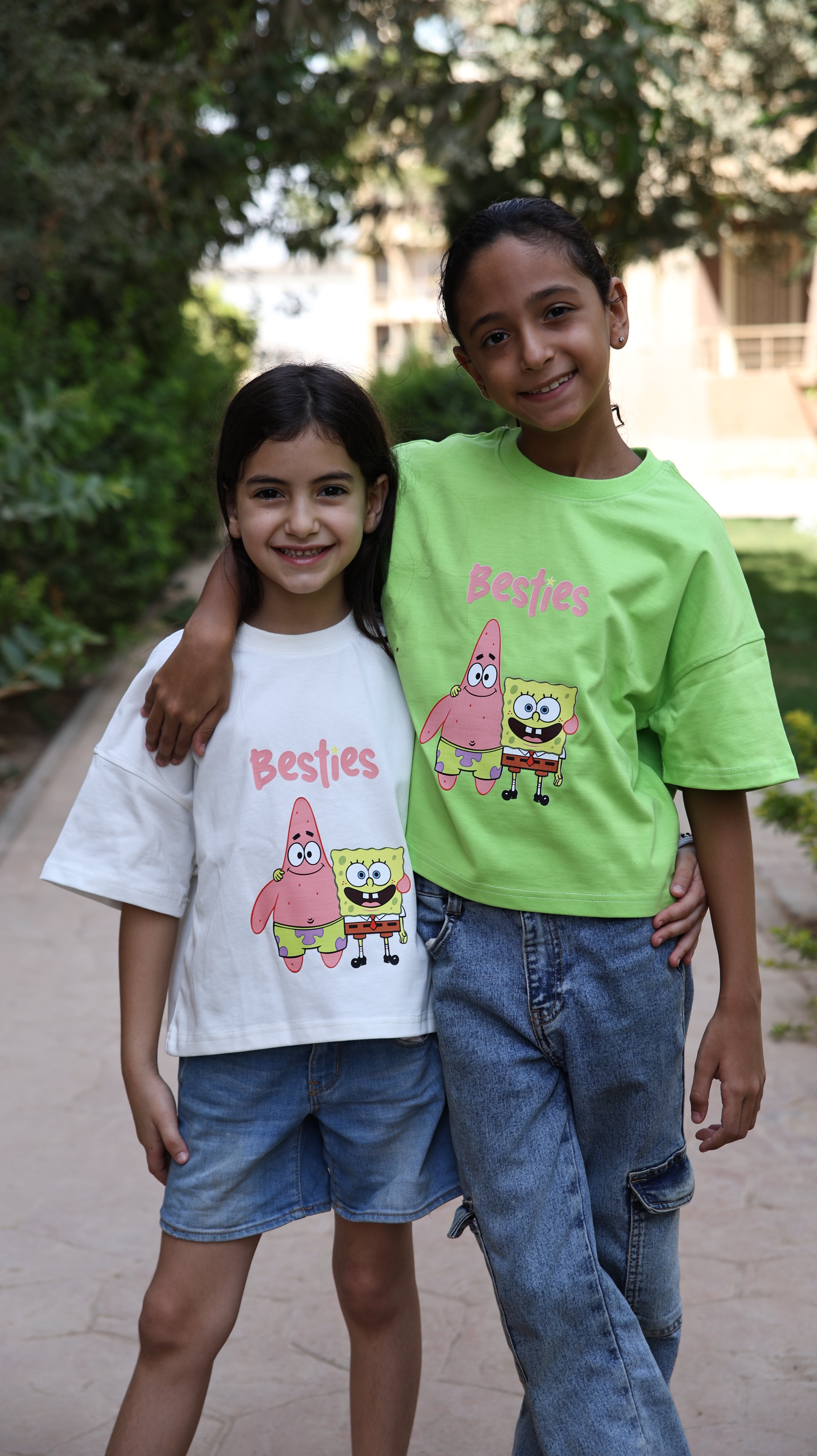 Kids box-fit T-shirts Neon Green