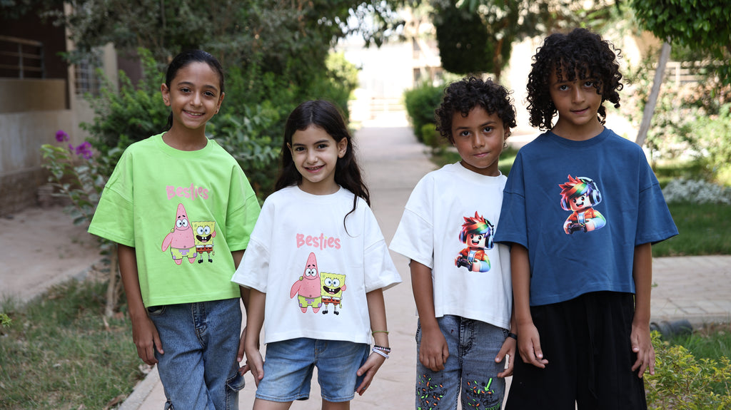 Kids box-fit T-Shirt Premium Blue