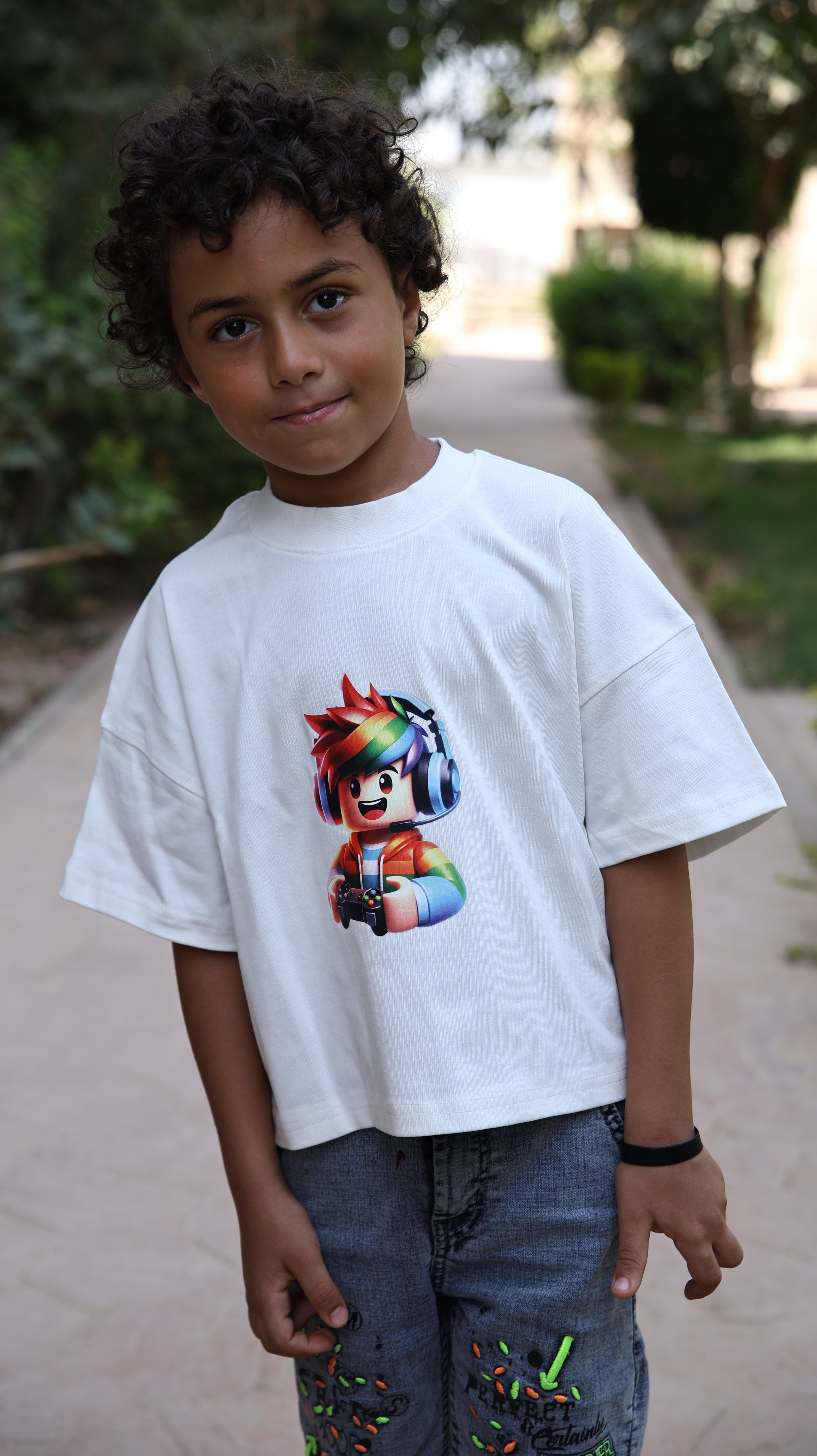 Kids box-fit T-Shirt Iceberg white