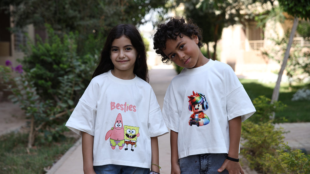 Kids box-fit T-Shirt Iceberg white
