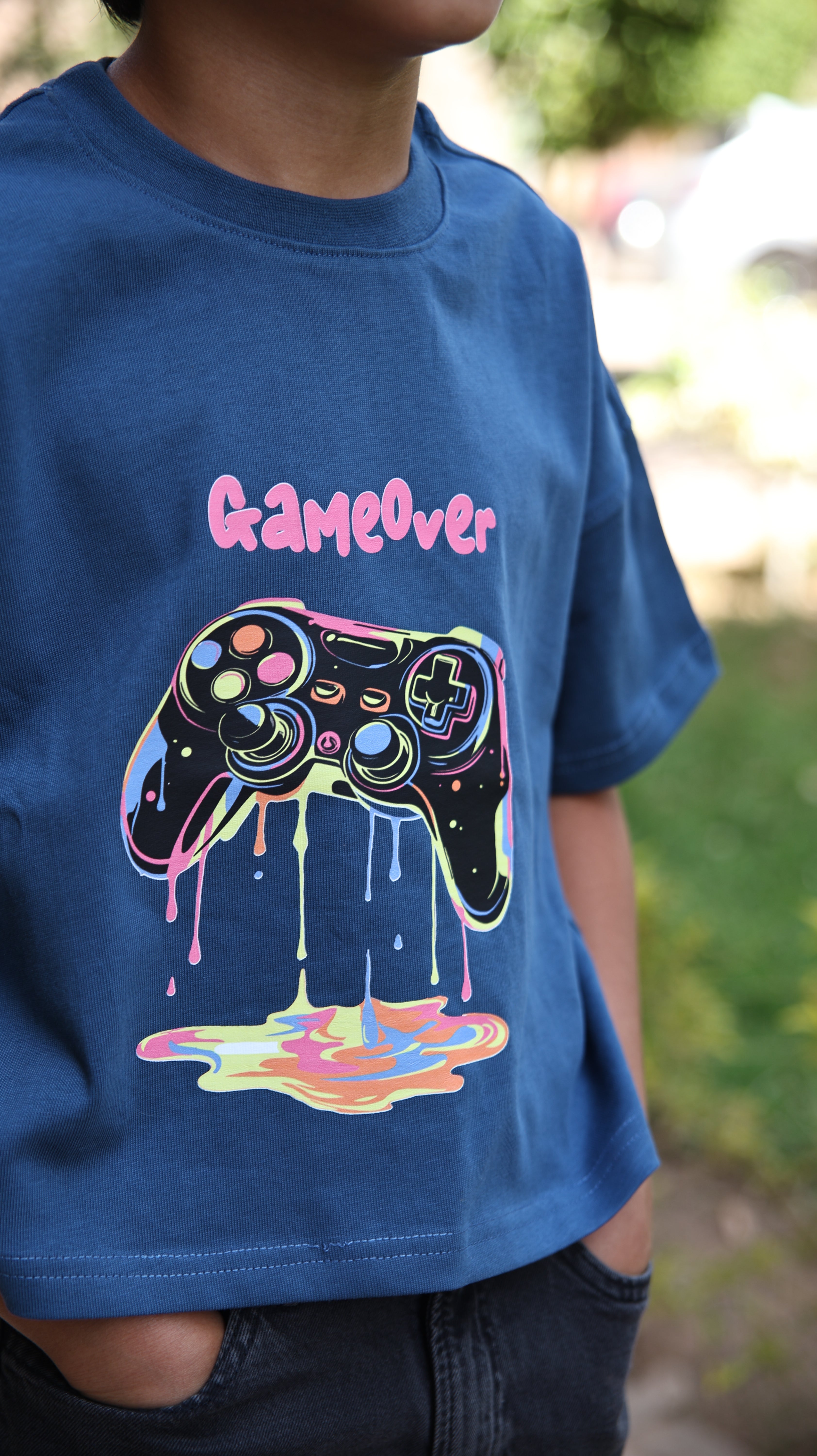 Kids box-fit T-Shirt Premium Blue