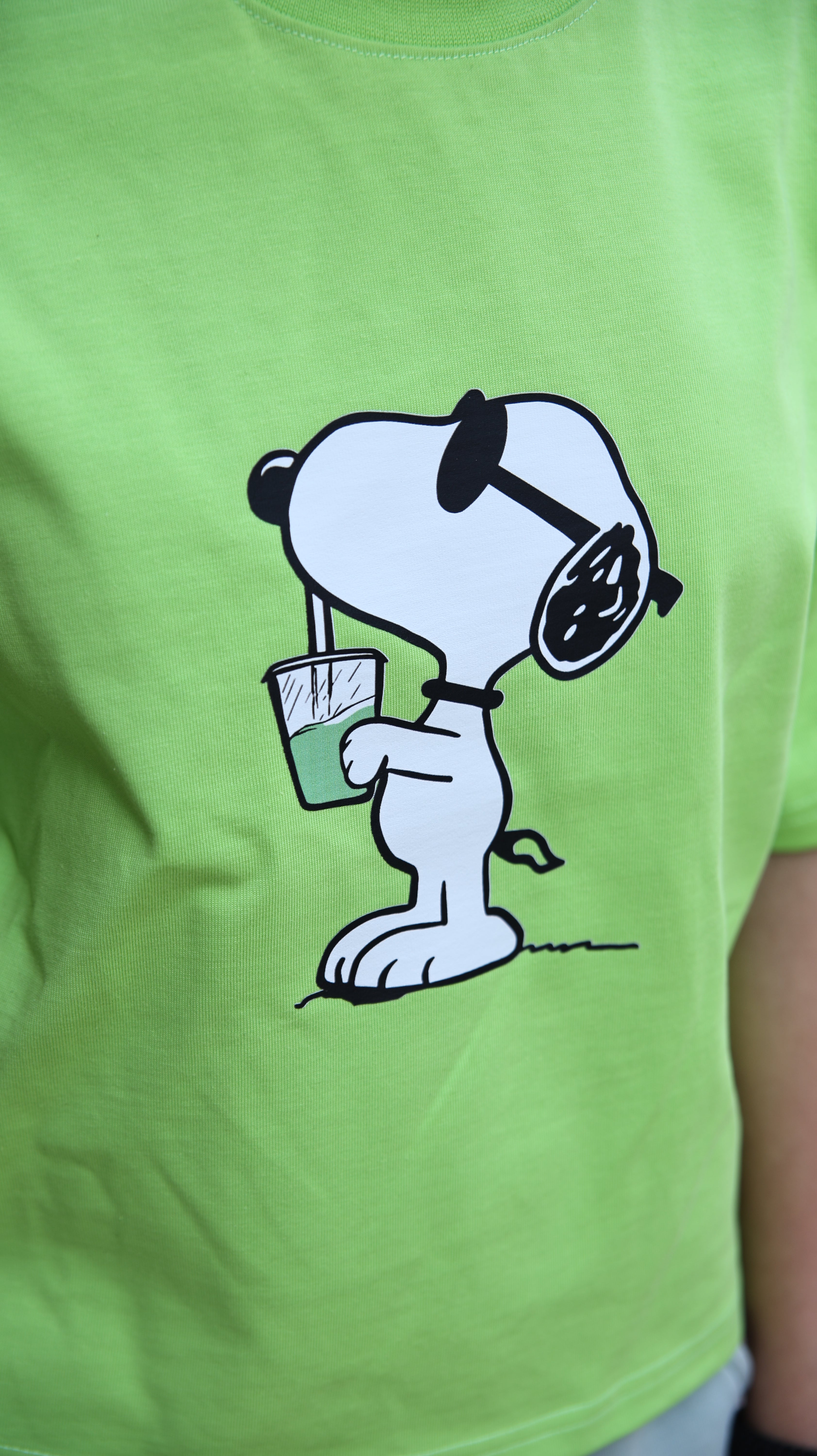 Kids box-fit T-shirts Neon Green