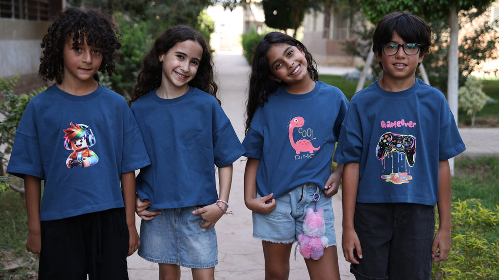 Kids box-fit T-Shirt Premium Blue