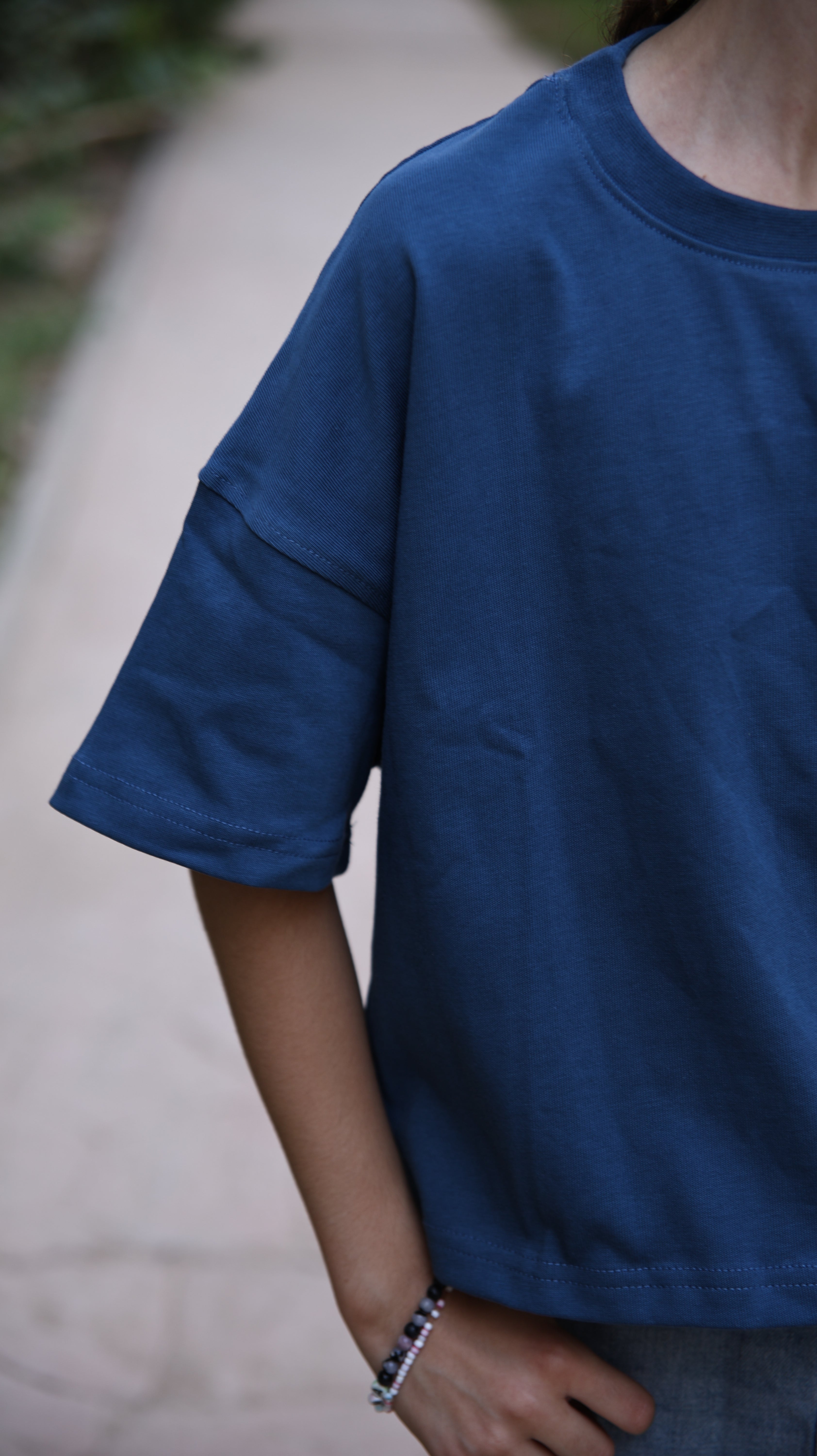 Kids box-fit T-Shirt Premium Blue