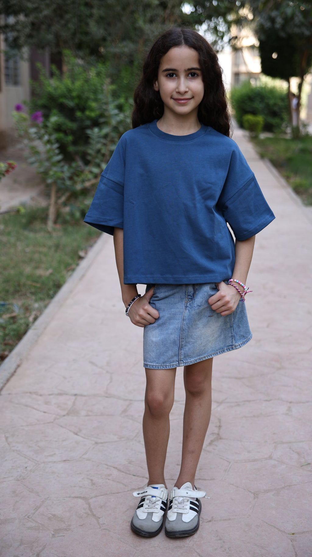 Kids box-fit T-Shirt Premium Blue
