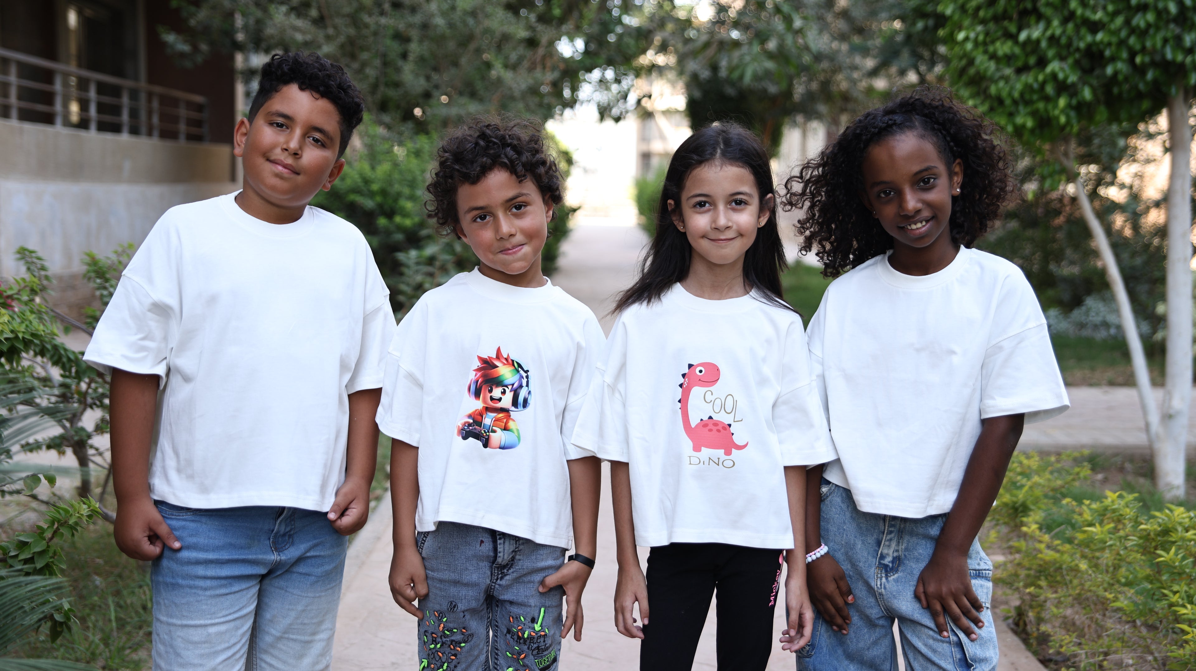 Kids box-fit T-Shirt Iceberg white