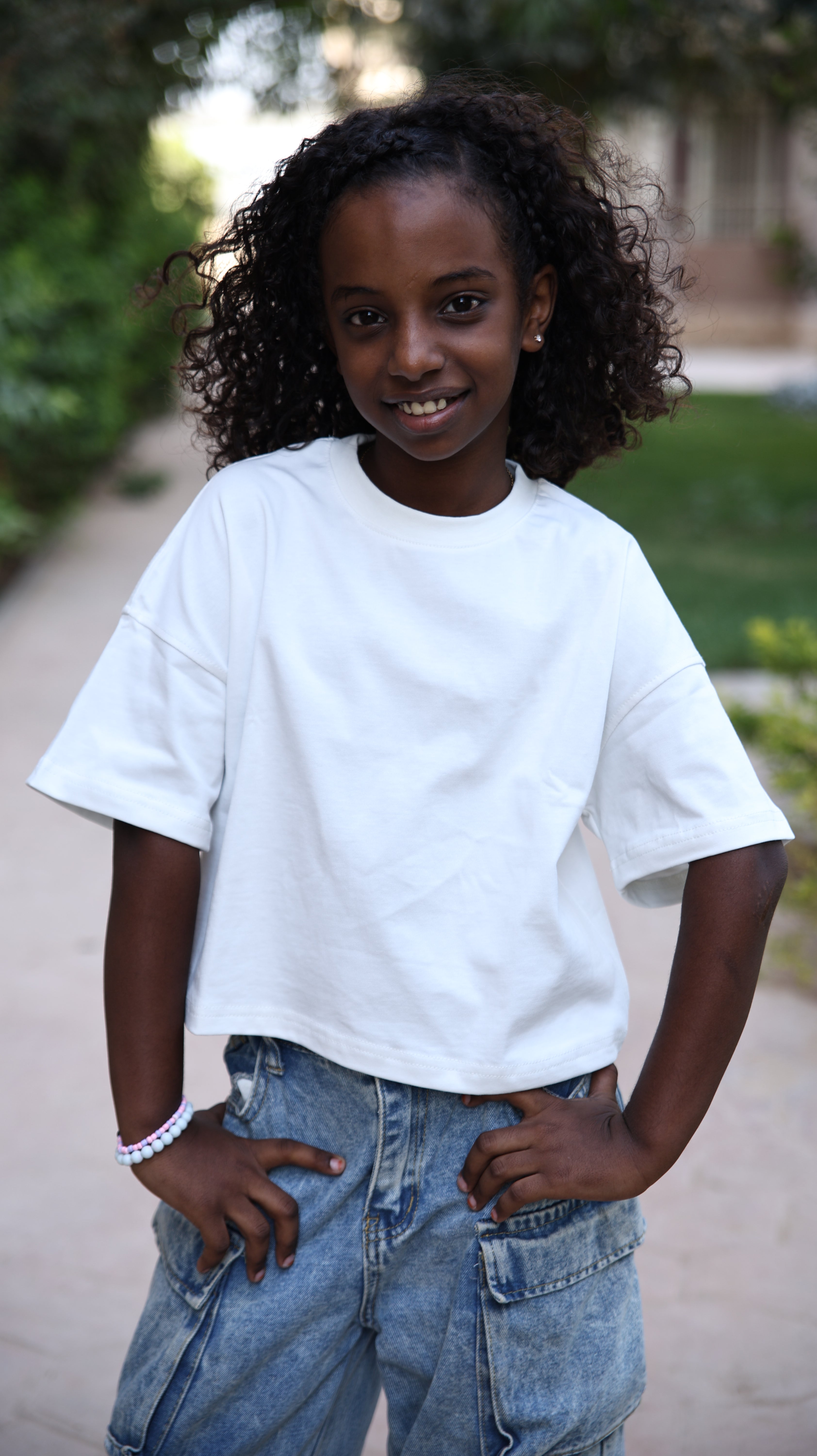Kids box-fit T-Shirt Iceberg white