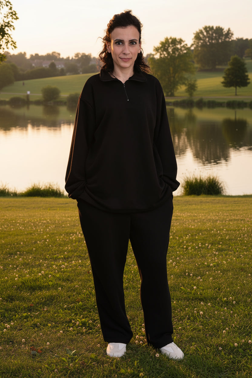 Tito's Quarter Zip, straight leg Set