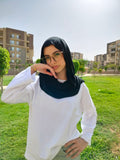 Box-fit, long sleeve T-shirt