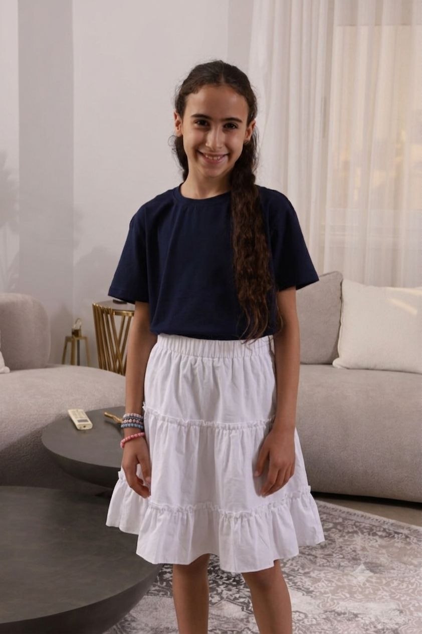 تنورة Ruffle Skirt من Tito's Wear بلون أصفر
